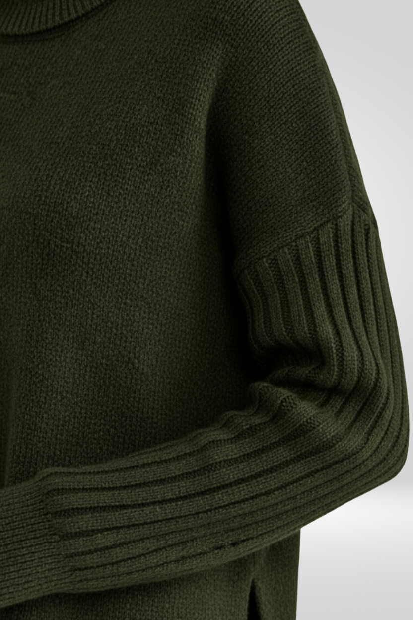 LIV | ELEGANTER LANGER ROLLKRAGENPULLOVER 