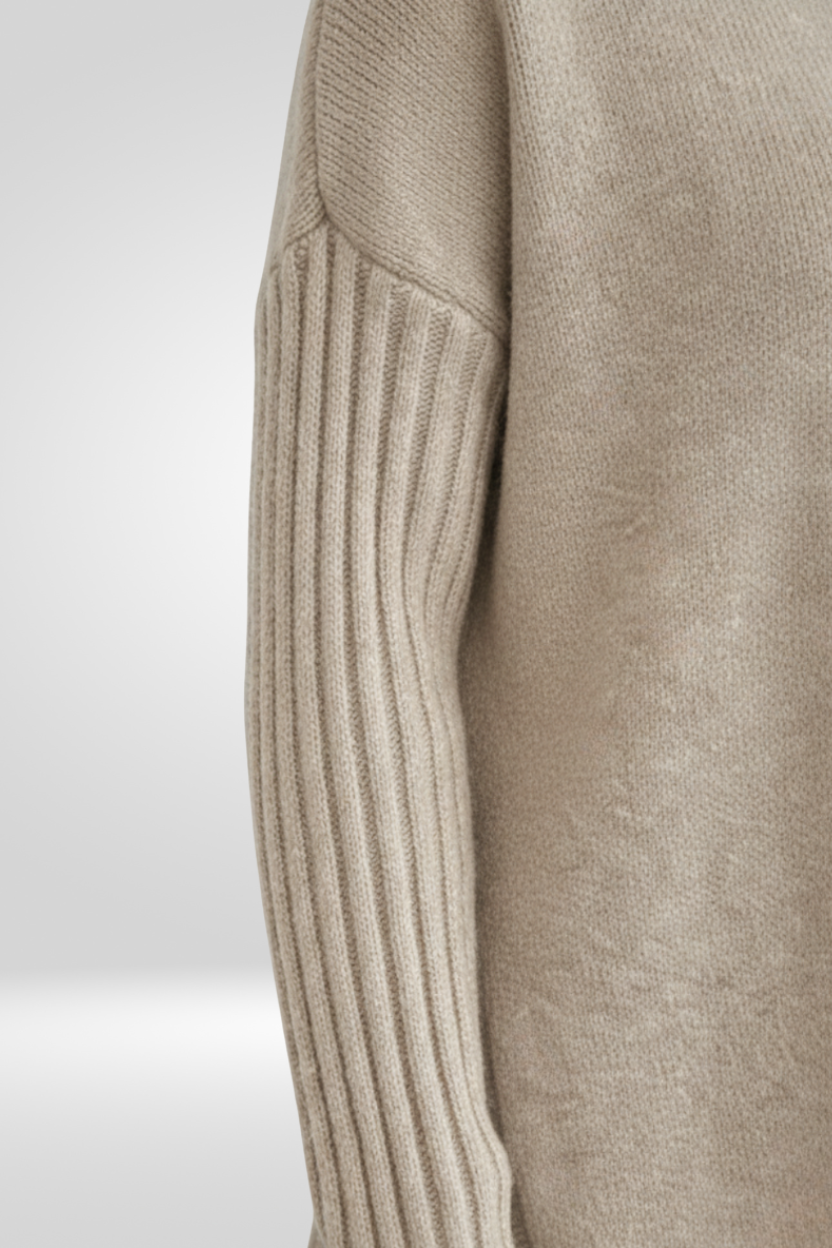 LIV | ELEGANTER LANGER ROLLKRAGENPULLOVER 