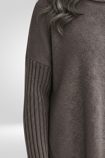 LIV | ELEGANTER LANGER ROLLKRAGENPULLOVER 