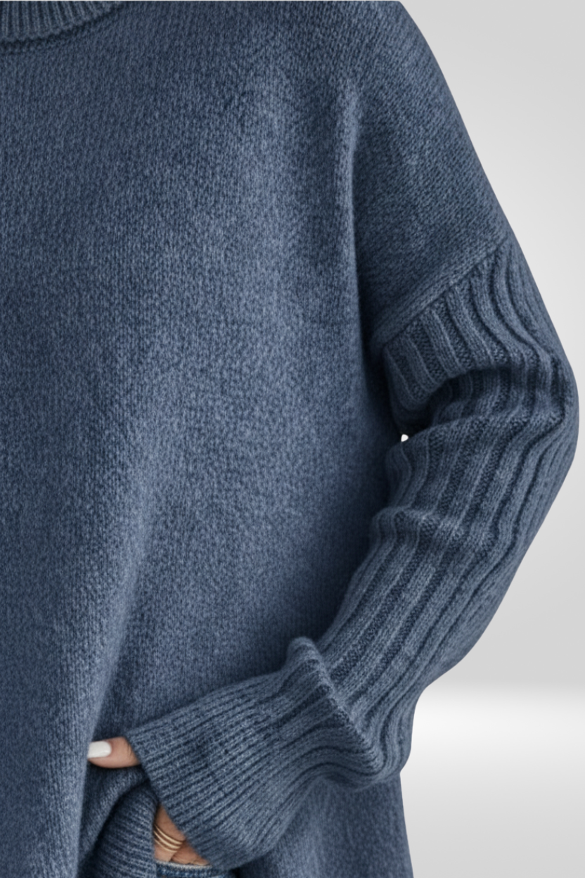 LIV | ELEGANTER LANGER ROLLKRAGENPULLOVER 