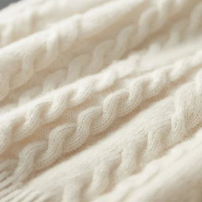 ADDONEE Men's 100% Wool Cable Knit Turn Down Collar Zipper Striped Pullover Sweater Thick Warm Autumn Winter Wool Knitwear